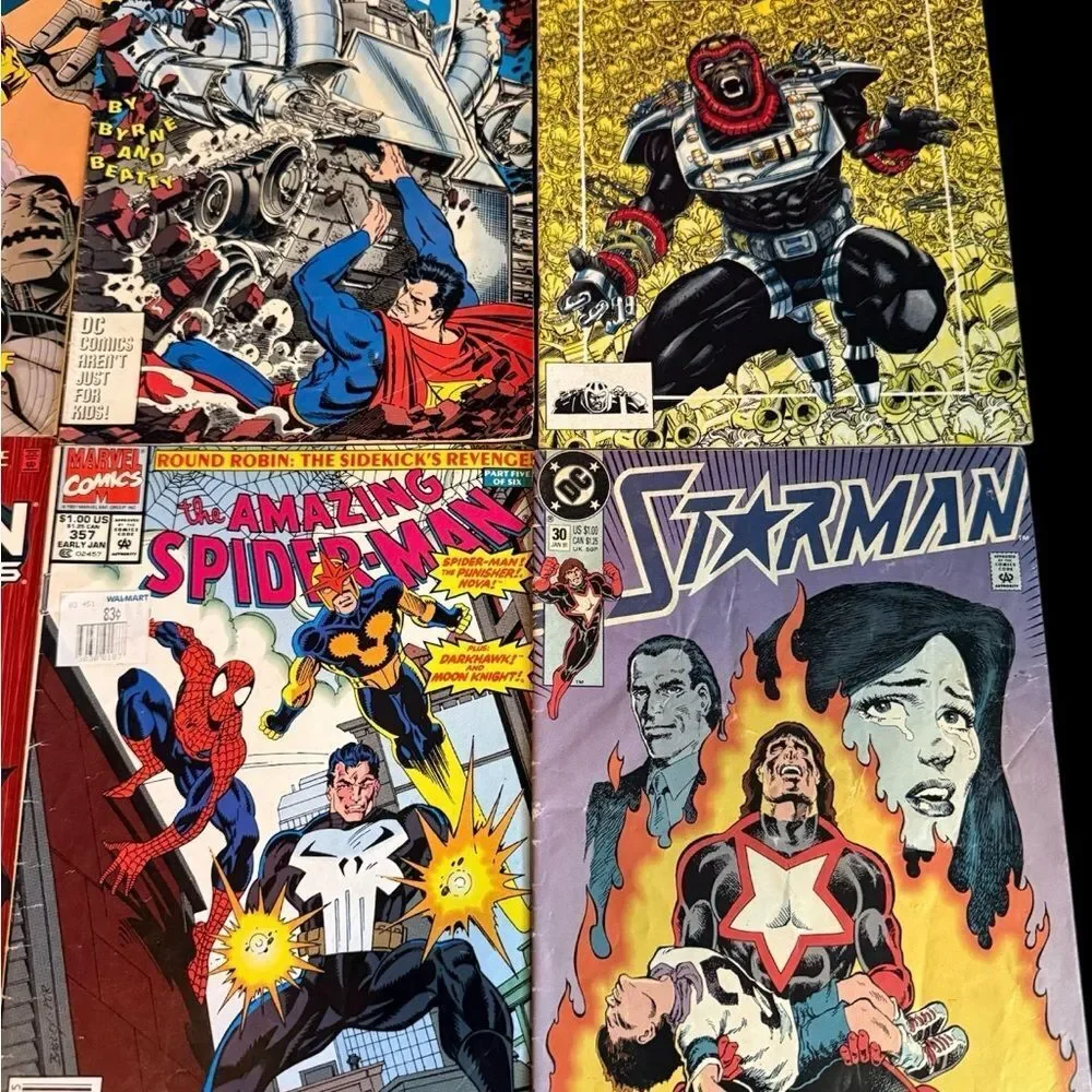 Comic Book Collection with Vibrant Covers